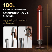 Diffuseur d'arômes sans eau en métal de luxe ODM/OEM, contrôlé par application, faible bruit (35 dB), 100 ml, USB/batterie, pour table, usage domestique et hôtelier