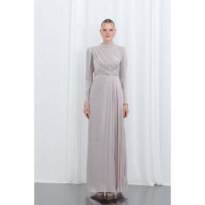 Abrigo Largo Elegante de Piel Sintética Color Visón para Mujer, Marca Puane, Mangas Largas, Cierre de Botones, Ecológico, Cálido y Transpirable - Product Image 2