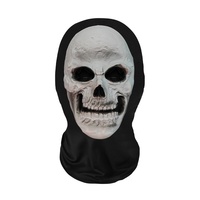 Masque de tête d'horreur drôle et effrayant, nouveau style importé, en maille respirante, masque de tête de mort fantôme pour fête d'Halloween, masque de farce