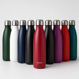 Stainless Steel Vacuum <b>Insulated</b> Water Bottle Shape Double Wall Travel <b>Flask</b> Minimalist Design Business Gifts Eco-Friendly 12-24 - Product Image 1