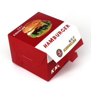 ハンバーガー包装紙バーガーボックスカスタム使い捨て食品グレード段ボール - Product Image 2
