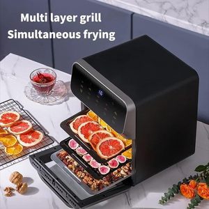 Friteuse à air chaud avec fenêtre de visualisation, appareil de cuisine domestique et commercial, friteuse sans huile 10L 1350W - Product Image 2