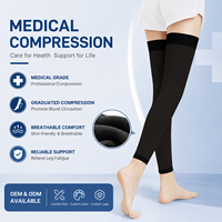 Bas de contention médical sans pieds pour femmes, à compression graduée, pour la cuisse, OEM ODM, vente en gros personnalisée