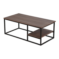 Kerui — Table basse en fer et en résine d'agate de chêne, Center marocain, avec support Tv, échantillon gratuit