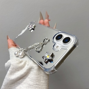 Cover posteriore antiurto elegante con fiocco a specchio per <span class=keywords><strong>iPhone</strong></span> 16 Pro Max 15 Pro Max 12 13 11 XR XS X elegante con fiocco a specchio - Product Image 4