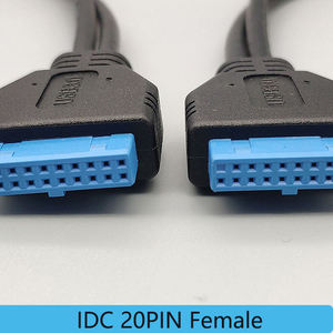 สาย USB 3.0 IDC 20PIN ตัวเมีย 90 องศา IDC 20PIN ตัวเมีย 3A ชาร์จเร็ว สายเชื่อมต่อเมนบอร์ดสำหรับคอมพิวเตอร์ สายถัก PVC - Product Image 3