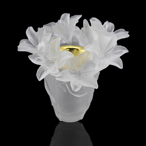 Wholesale Luxury Handmade Crystal Glass <b>Lily</b> <b>Vase</b> Home Decor OEM Custom Color FengMing Brand Model M Wholesale - Product Image 3