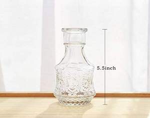 Pot à bourgeon transparent côtelé en vrac décoratif de mariage personnalisé en gros rond nordique petit mini cylindre <span class=keywords><strong>vase</strong></span> à fleurs en verre transparent - Product Image 4