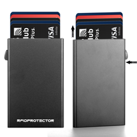 Kotak Kartu RFID Pop Up dengan Perlindungan NFC, Bahan Aluminium Alloy, Sampel Gratis