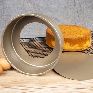 Cake Mold Round 8 Inch Carbon Steel Non-Toxic Oven Safe Baking Pan For Home Use - Product Image 1