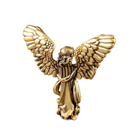 Statue d'ange gardien en laiton avec des ailes, décoration de bureau parfaite, cadeau pour petite amie, décoration d'automne pour la maison et le bureau, figurine de collection