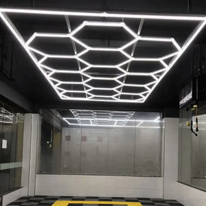 Luci LED esagono Garage a nido d'ape lampade da officina lampade a soffitto ad alta luminosità per auto dettagli e Garage - Product Image 1