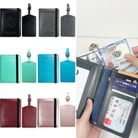 Porte-passeport avec Logo personnalisé en cuir Pu, couverture de carte USA avec couverture de carte d'enregistrement, offre spéciale