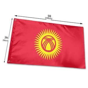 Gahumi Promocional Impresión digital País Banderas colgantes 100% Poliéster Personalizado 90x150cm <span class=keywords><strong>Bandera</strong></span> de <span class=keywords><strong>Kirguistán</strong></span> - Product Image 3