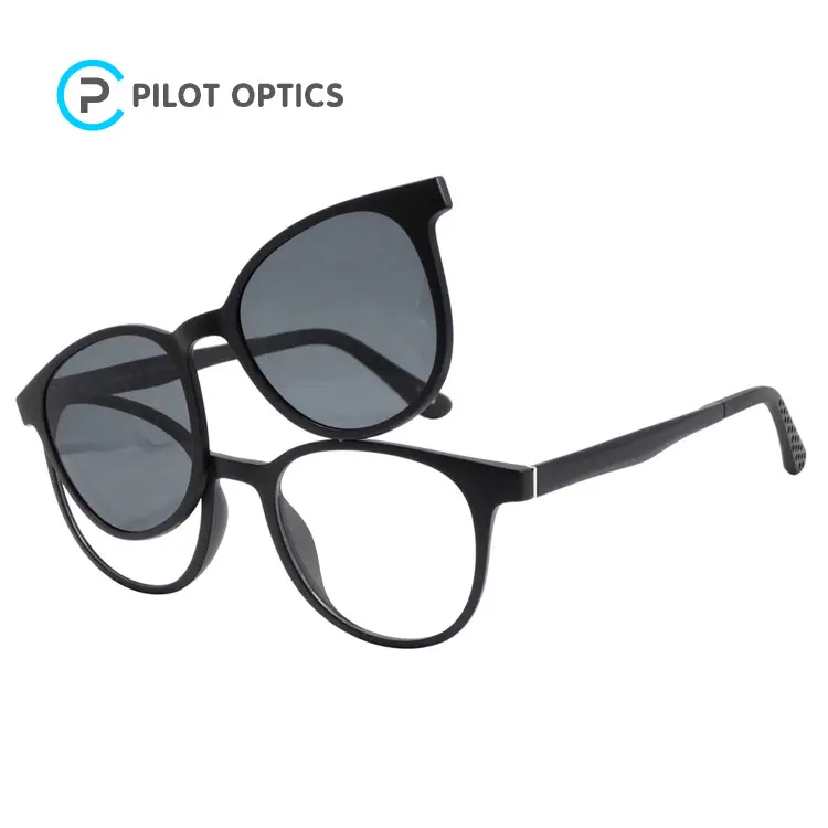 Pilot optics 2022 New Design clip on magnetic glasses brand eyeglasses frames