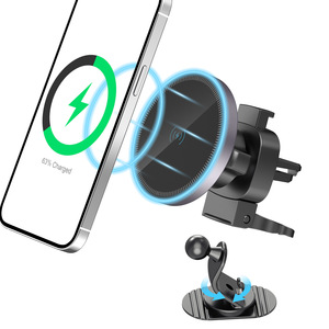 15W 3 in 1 caricatore senza fili a magnete forte per auto cruscotto porta bocchettone per iPhone <span class=keywords><strong>Samsung</strong></span> QI Smartphone universale - Product Image 1
