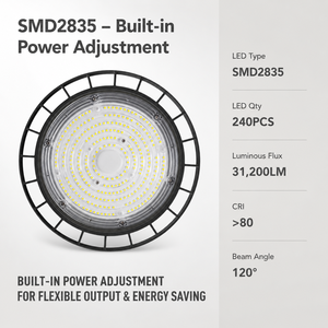 Lámpara LED <span class=keywords><strong>High</strong></span> <span class=keywords><strong>Bay</strong></span> IP65 IK10 de 100-200W, Impermeable, para Techo de Fábrica o Almacén, con Certificación CE y RoHS - Product Image 3
