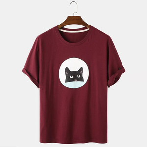 Nouveau T-shirt de fitness imprimé pour homme 2026 de haute qualité, 100 % coton et polyester, vêtements vierges pour homme - Product Image 1