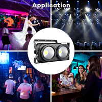 U`King Lumière de scène à effet blinder pour public, blanc chaud et blanc froid, 2 yeux 2*100W, contrôle DMX512, COB à raccordement