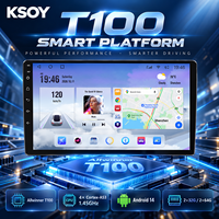 KSOY-T100 Radio Mobil Android 9 Inch Autoradio Layar Sentuh Car Play GPS 2+32G BT 5.4 WiFi 6 GLONASS Wireless Carplay Universal