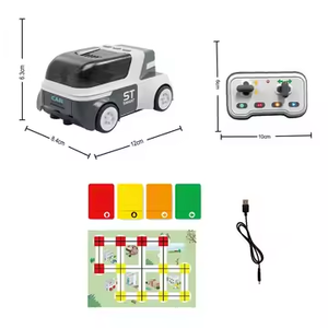 Dwi <span class=keywords><strong>2</strong></span>.4GHz ของเล่นเพื่อการศึกษามินิรีโมทคอนโทรลอัจฉริยะ DIY ชาร์จไฟรถของเล่นสำหรับเด็กโหมดการอ่านบัตรแบบเหนี่ยวนำ - Product Image 4