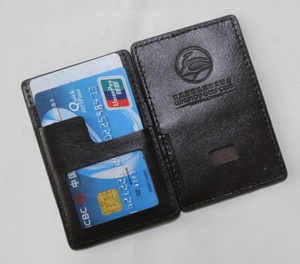 Custom LIYAN Men's <strong>Card</strong> Holder Genuine PU Leather Black <strong>Business</strong> <strong>Card</strong> <strong>Case</strong> with Clip Closure RFID Blocking 30mm Thick - Product Image 1