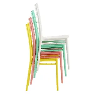 hot sale no folded plastic chiavari wedding chair rental stacking event party garden chairs plastic hotel dining chair