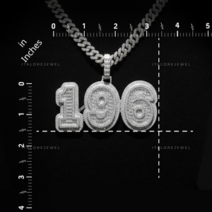 Pendentif lettre en moissanite plaqué or 196 en argent sterling 925 avec pavé de baguettes en or blanc, collier alphabet élégant, cadeau de bijoux - Product Image 6
