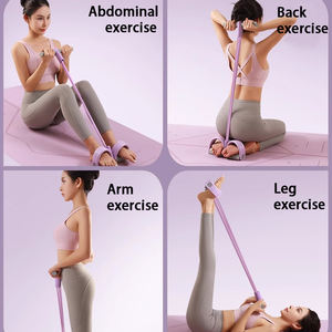 Ramah lingkungan elastis 6 tabung Yoga Pedal tarik Roperesistance Band rumah Gym perut kaki peregangan pelangsing peralatan pelatihan - Product Image 6