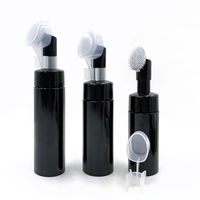 Hitam Putih 100Ml 120Ml 150Ml 200Ml Botol Pompa Busa Botol Berbusa dengan Kepala Sikat Silikon Dispenser Sabun Kosmetik Hewan Peliharaan