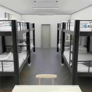 Litera Industrial de Acero con Almacenamiento con Cierre, Cama Alta Individual/Matrimonial con Escalera para Adolescentes, Adultos y Espacios Pequeños - Product Image 5