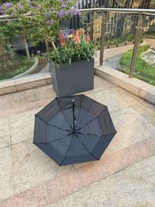 <span class=keywords><strong>Parapluie</strong></span> pliant coupe-vent Chakipee - <span class=keywords><strong>Parapluie</strong></span> inversé automatique noir pour femmes et hommes <span class=keywords><strong>XXL</strong></span> compact 10 baleines 210T - Product Image 4