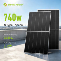 Panneaux solaires bifaciaux 620W 630W 650W 730W 740W, fournisseur de panneaux solaires Topcon en Chine
