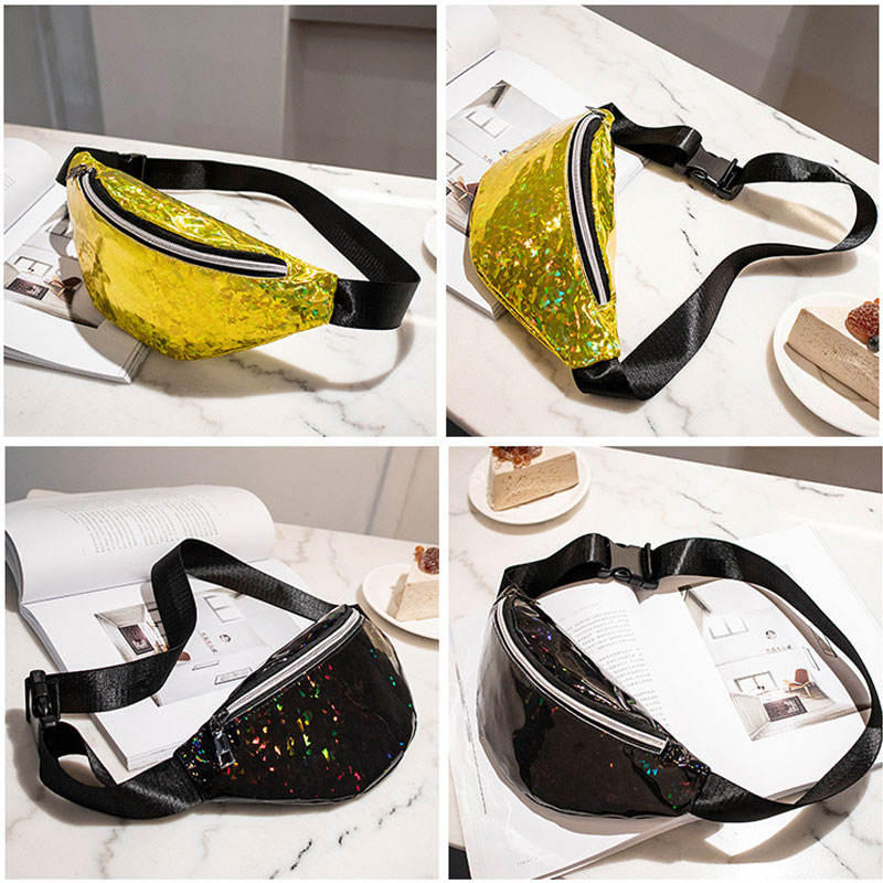 Hotsale Sequins Holographic Fanny Pack Feminina Waist Pack