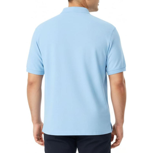 Polo décontracté pour homme en coton personnalisable, manches courtes, 100 % coton respirant, avec poche avant et logo tricoté - Product Image 3