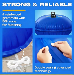 Almohada para <span class=keywords><strong>Piscina</strong></span> de <span class=keywords><strong>3x3</strong></span> Pies para Piscinas Elevadas, Cubierta de PVC Resistente de 0.4 mm para Invierno (91.4 x 91.4 cm) - Product Image 2