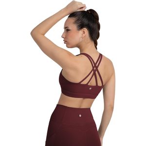 Soutien-gorge de sport personnalisé pour femme, ultra-luxe, à bretelles croisées, à impact moyen, dos croisé, pour yoga, extensible dans les 4 sens, en Spandex et Polyester - Product Image 4