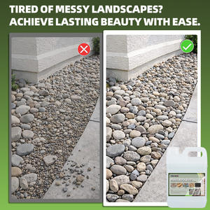 Colle pour paillis acrylique améliorée pour l'aménagement paysager - Liaison durable pour gravier de pois, bois et écorce, sans COV, prévient l'érosion - Product Image 4