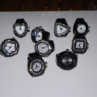 Bague Montre Digitale Minimaliste en Quartz, Plaqué Peinture Noire, Tous Types, Personnalisable, Cadeau de Mode