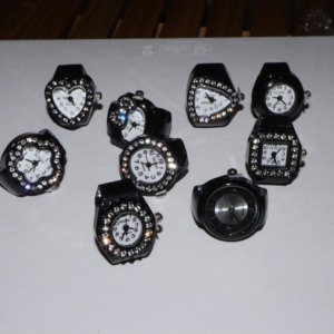Anillo <span class=keywords><strong>de</strong></span> <span class=keywords><strong>Reloj</strong></span> Digital Minimalista Real <span class=keywords><strong>de</strong></span> Cuarzo para Dedo, Todos los <span class=keywords><strong>Tipos</strong></span>, Chapado en Pintura Negra, Regalo <span class=keywords><strong>de</strong></span> Moda Personalizable - Product Image 2