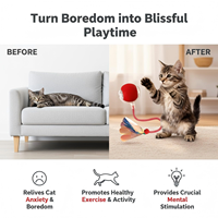Venta Directa de Fábrica: Juguetes para Mascotas, Pelota con Plumas, Pelota Inteligente Automática Interactiva para Perros, Pelota Eléctrica Rápida para Gatos