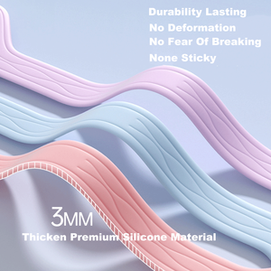 Fasce di Resistenza Premium in Silicone a Forma di 8, Bande Elastiche per Esercizi per Donne, <span class=keywords><strong>Braccia</strong></span>, Spalle, Schiena, Gambe, <span class=keywords><strong>Stretching</strong></span>, Pilates, Yoga - Product Image 4