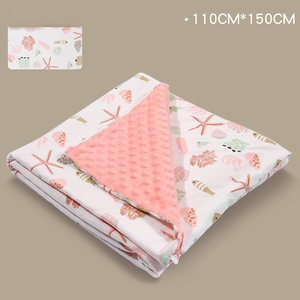 Couvertures florales pour bébés Couverture en minky super douce pour pépinière Couvertures légères pour nouveau-né à pois - Product Image 3