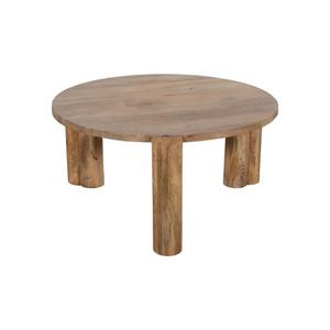 Mesa de Centro Redonda Nórdica de Madera de Mango Sólida, Hecha a Mano, Ecológica, Moderna, Diseño Escandinavo Harmony - Product Image 5