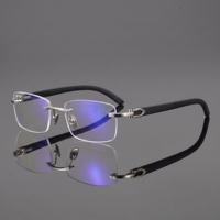 Lunettes d'ordinateur anti-lumière bleue et anti-reflet, design corne de taureau blanche, monture rectangulaire sans cadre