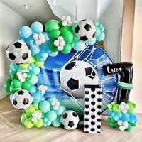 Vente en gros de 6 ballons géants en aluminium de 22 pouces en forme de ballon de football, ballons à l'hélium 4D pour les fêtes d'anniversaire, décorations sur le thème du sport