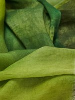 Grand foulard en soie à franges imprimé aquarelle