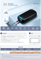 Chargeur rapide pour scooter électrique, 36V, 2V, IP67, CE, PSE, 24V, e-bike, chargeur de batterie au lithium C80, pour scooter/voiture de golf