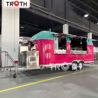 Food Truck Mobile Entièrement Équipé pour Burgers, Hot-Dogs, Shawarma, Restaurant Mobile Pas Cher, Camion de Nourriture Rapide pour la Vente en Europe