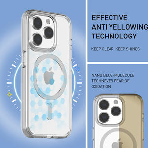 Pour IPhone 16 coque de téléphone matériau <span class=keywords><strong>allemand</strong></span> couverture transparente de haute qualité pour Iphone15 Promax coque de téléphone en cristal magnétique - Product Image 5